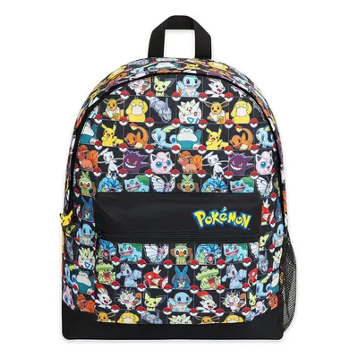 Pokemon School Bag, Kids Backpack with Detective Pikachu and Pokemon Ball, Large Rucksack with R