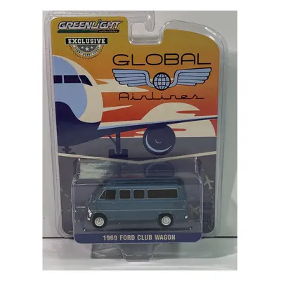 1969 Ford Club Wagon Global Airlines 1:64 Scale Greenlight