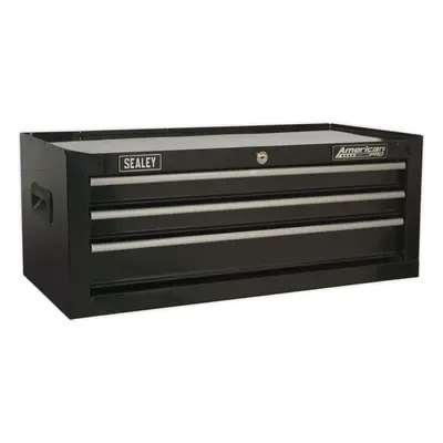 670 x x 255mm BLACK Drawer MID-BOX Tool Chest Lockable Storage Cabinet