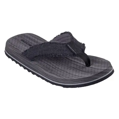 (10 UK, Black) Skechers Mens Tantric Fritz Flip Flops