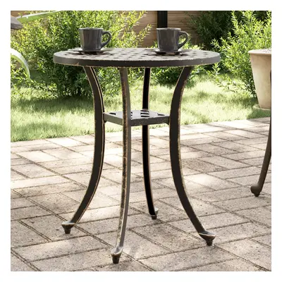 vidaXL Garden Table Bronze Ã²48x53 cm Cast Aluminium