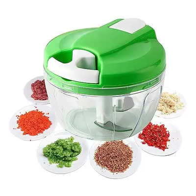 Multi-Function Manual Food Chopper,Manual Food Processor Vegetable Chopper, Portable Hand Pull S