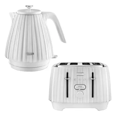 Delonghi Ballerina 1.7L Kettle & Slice Toaster Set, White