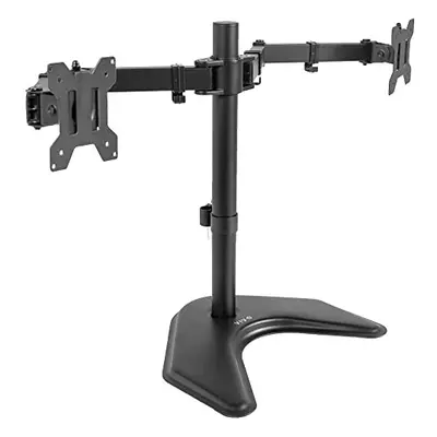 Dual LED LCD Monitor Mount, Free-Standing Desk Stand for Screens up to Inch, Heavy-Duty Fully Ad