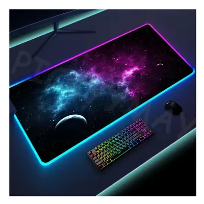 (SPA001 (29), 350x900x3mm) Universe RGB Gaming Mousepad Space Mouse Mats LED Large Gamer Mousepa