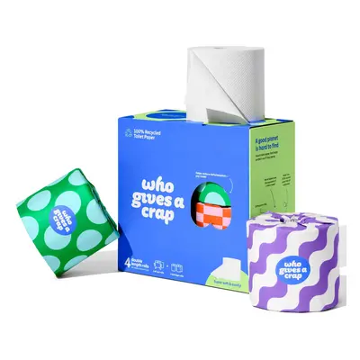 Who Gives A Crap Toilet Tissue - Double Length Pack (Pack of 12)