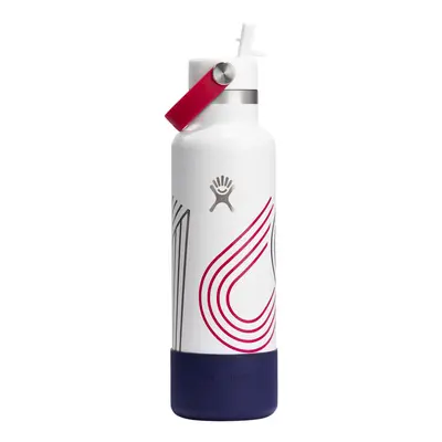 Hydro Flask USA Oz Standard Mouth with Flex Straw Cap and Boot White