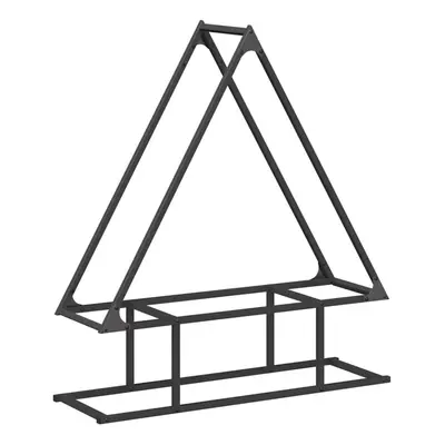 (black, x x cm) vidaXL Firewood Rack Black 50x25x60 cm Cold-rolled steel fireplace log holder