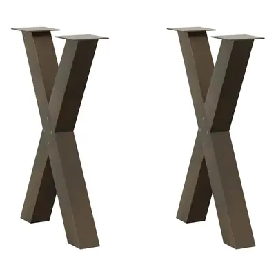 (natural, x (72-73) cm (80 mm)/ pcs) vidaXL Dining Table Legs X-Shaped Desk Legs Kitchen Metal F