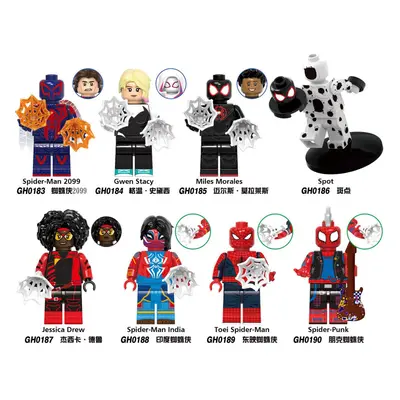 The Spider-Verse Minifigures Building Blocks Spider-Man Fit Lego