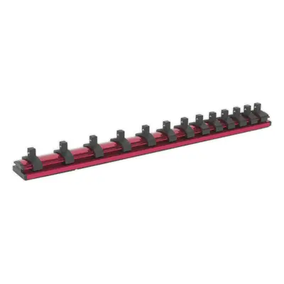 1/4" Square Drive Bit Holder - 13x Socket Capacity - Retaining Rail Bar Storage