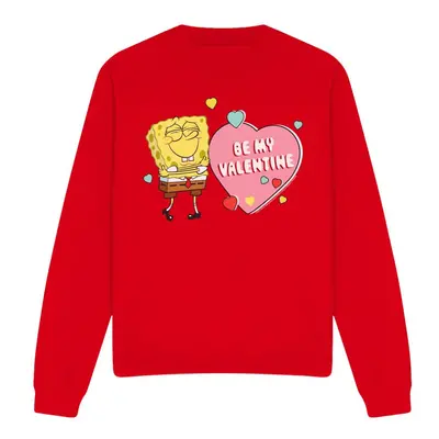 (M, Red) SpongeBob SquarePants Unisex Adult Be My Valentine Sweatshirt