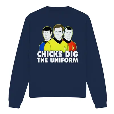 (XXL, Navy) Star Trek Unisex Adult Dig It Sweatshirt