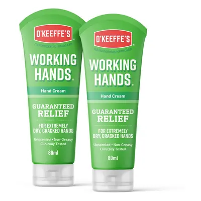 Working Hands, 80ml Tubes (2 Pack) - Hand Cream for Extremely Dry, Cracked Hands | Instantly Boo