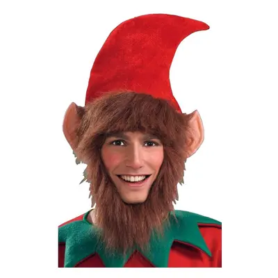 Christmas Elf Ears & Beard Costume Hat One Size