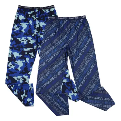 Calvin Klein Boys' Little Sleepwear Super Soft Brushed Micro Pajama Pant Pack Ck Camo Small