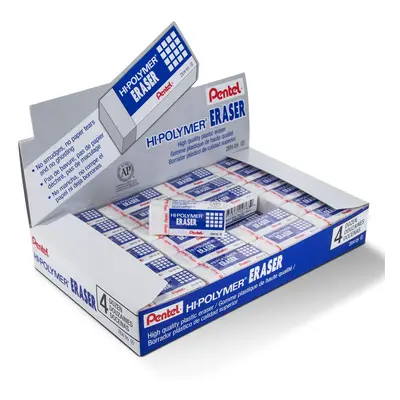 Pentel Hi-Polymer Block Eraser Small Box of Erasers (ZEH-05) Whit