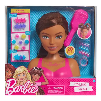 Barbie Small Styling Head Brown Hair Includes Pieces and Customiz