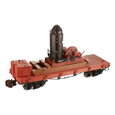 Bachmann Industries Log Skidder with Crate on 20' Log Car - Large ""G"" Rolling Stock (1:20 Scal