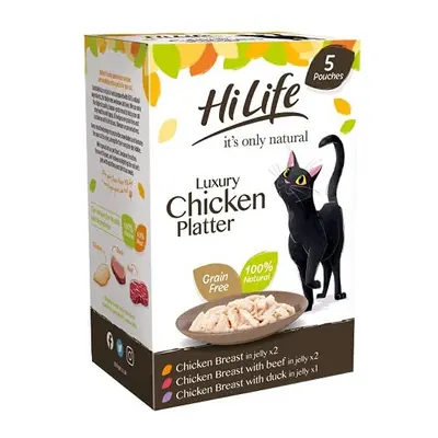 HiLife it's only natural - Wet Cat Food - The Luxury Chicken Platter in Jelly - Chicken Breast, 