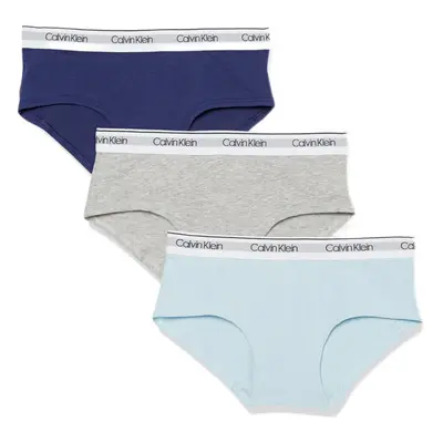 Calvin Klein Girls' Hipster Panty Underwear Multipack 3-Pack Symphony/H Grey/Empryean