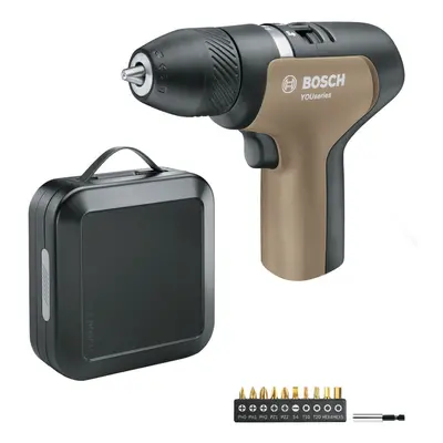 Bosch Home and Garden Cordless Drill YOUseries Drill (Without Battery, in Black case)