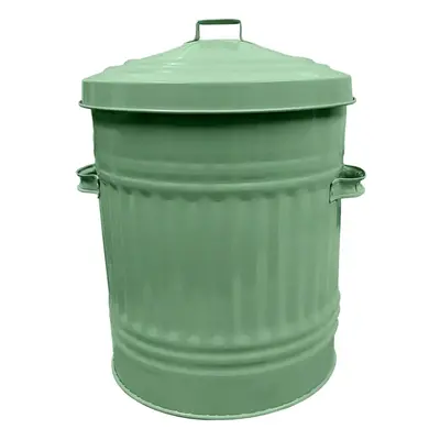 Retro Dustbin Rubbish Waste Animal Feed - Mini Bin Sage Green Bin 30L