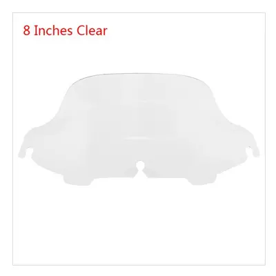 (8In Clear 090) Motorcycle Wave Windshield Windscreen Fairing Wind Deflector For Harley