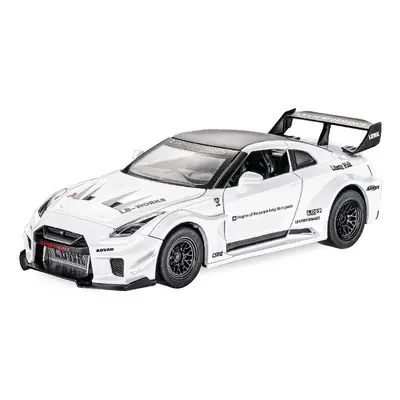 (White 3) 1:32 NISSAN GTR GT-R R35 R34 Supercar Alloy Car Model Diecasts & Toy Vehicles Toy Cars