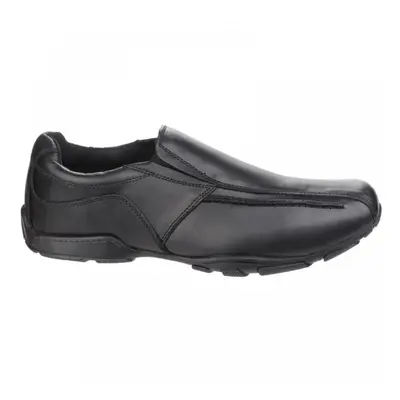 (7 (Adults'), Black) Bespoke Senior Black Boys Slip On School Shoes