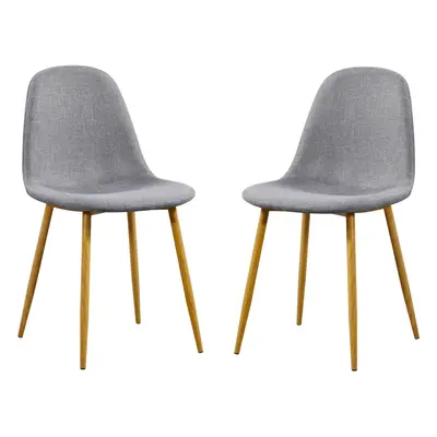 (Fabric Grey) Charles Jacobs Velvet Modern Kitchen Dining Chairs