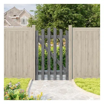 (76cm(W) x 120cm(H)) Outdoor Wooden Garden Gate Fence Door, Grey