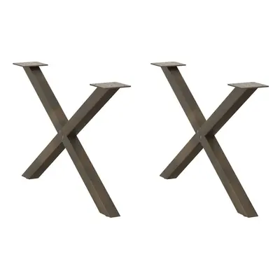 (natural, x (42-43) cm (40 mm)/ pcs) vidaXL Dining Table Legs X-Shaped Desk Legs Kitchen Metal F