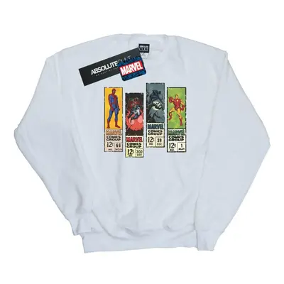 (5XL, White) Marvel Mens Comic Strips Sweatshirt