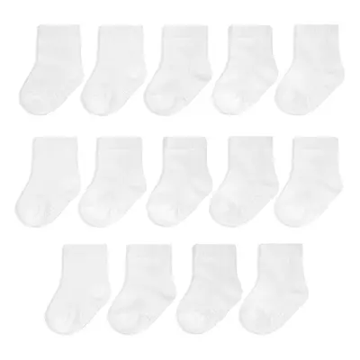 Fruit of the Loom Baby 14-Pack Grow & Fit Flex Zones Cotton Stretch Socks - Unisex Girls Boys Mo