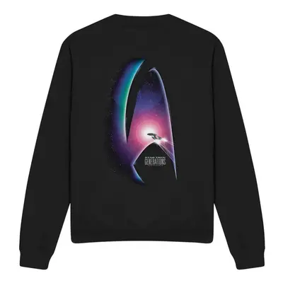 (S, Black) Star Trek Unisex Adult Generations Sweatshirt