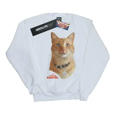 (4XL, White) Marvel Mens Captain Marvel Goose Photo Sweatshirt