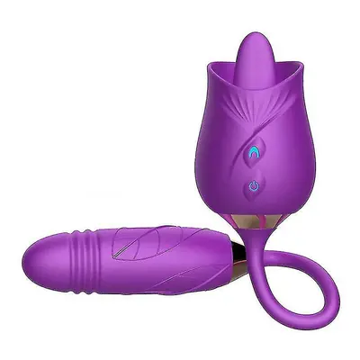 (C) Roses Mantinghua 3rd Generation Double Tongue Licking Vibration Telescopic Vibrating Egg Fem