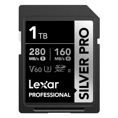 Lexar 1TB Professional Silver PRO SDXC Memory Card UHS-II C10 U3 V60 Full-HD & 4K Video Up to 28