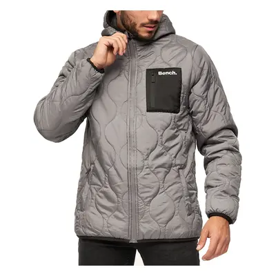 (XXL, Steel Grey) Bench Mens Scall Zip Through Hooded Outdoor Warm Winter Jacket Coat