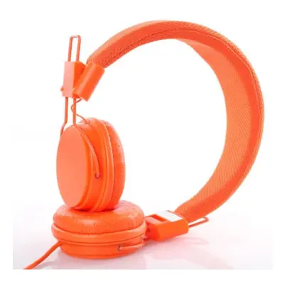 (Orange) Kids Wired Ear Headphones Stylish Headband Earphones for iPad Tablet Kid