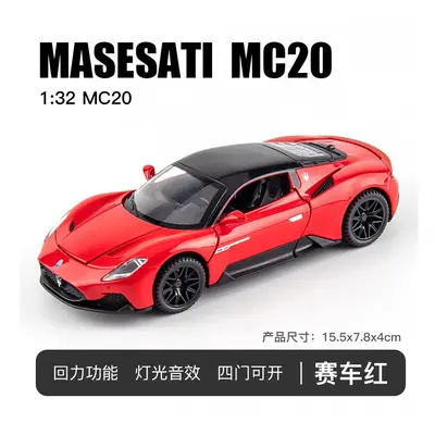 (Red With box) 1:32 Maserati MC20 Sports Car Model Alloy Diecasts Metal Toy Vehicles Car Model S