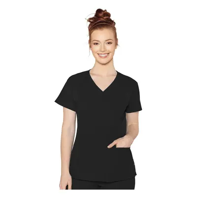 Med Couture Women 's 'Peaches Collection ' Rangal Scrub Top Black X