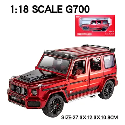 (Red box) Large 1:18 Benz G700 SUV Off-road Alloy Metal Model Car Diecast Vehicle Toy Model Soun