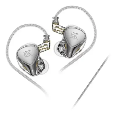 (Silver NO MIC) KZ ZEX Pro Electrostatic +Dynamic+Balanced In-Ear Earphone Noice Cancelling