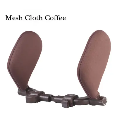 (Cloth Coffee) Car Seat Headrest Pillow Neck Support Pillow For Car Sleep Side Head Support