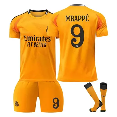 (28) REAL MADRID MBAPPE #9 Jersey Set With Socks.