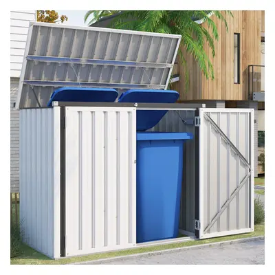 YODOLLA 1.5x0.8m Garden Metal Storage Shed with Double Door