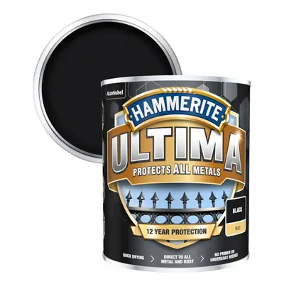 Hammerite Ultima Smooth Metal Paint 750ml Black