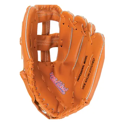 Adult Left Handed Baseball Fielders Glove Tan Vinyl Leather Double Cross Pocket